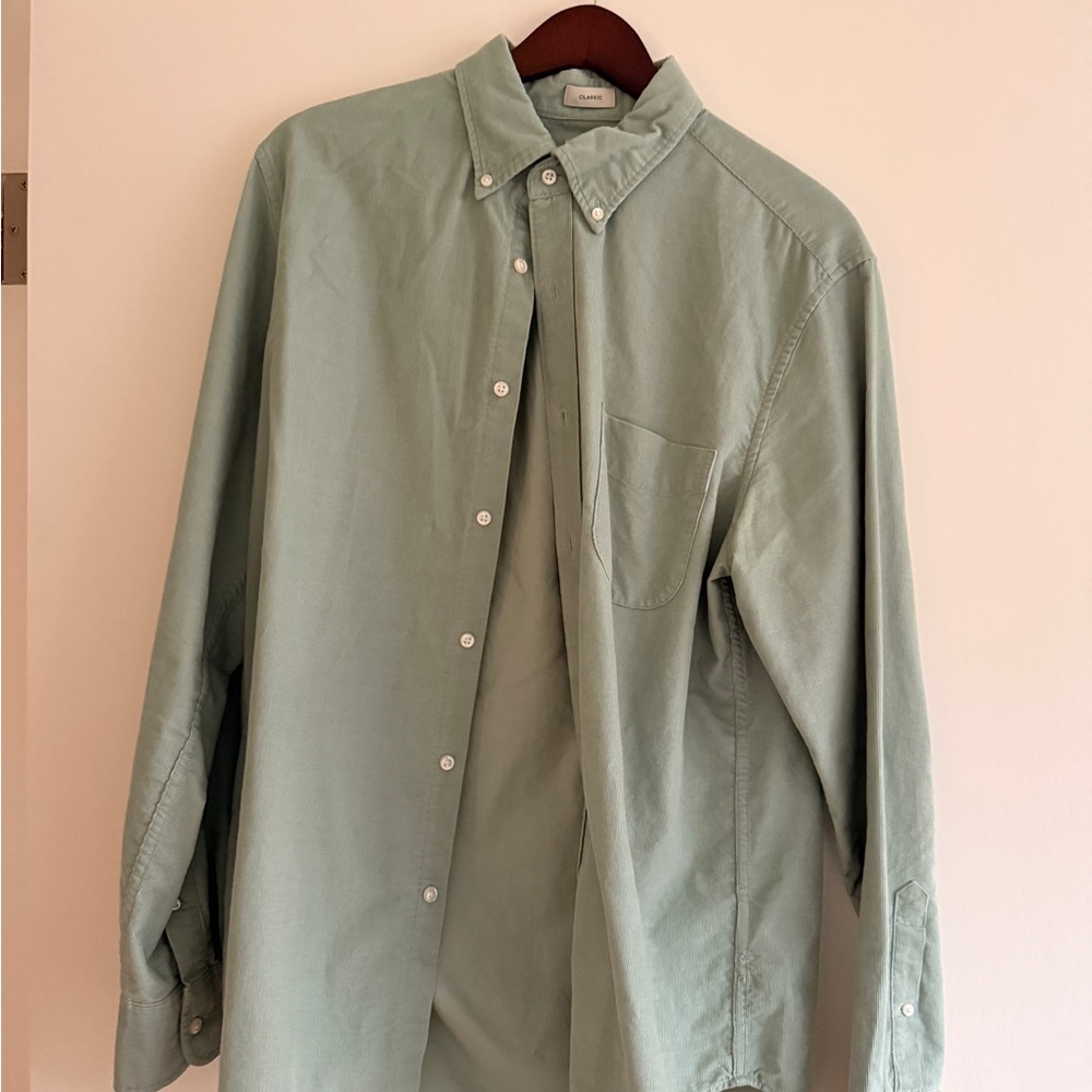 J. Crew Sage Green Casual Button-Down Shirt